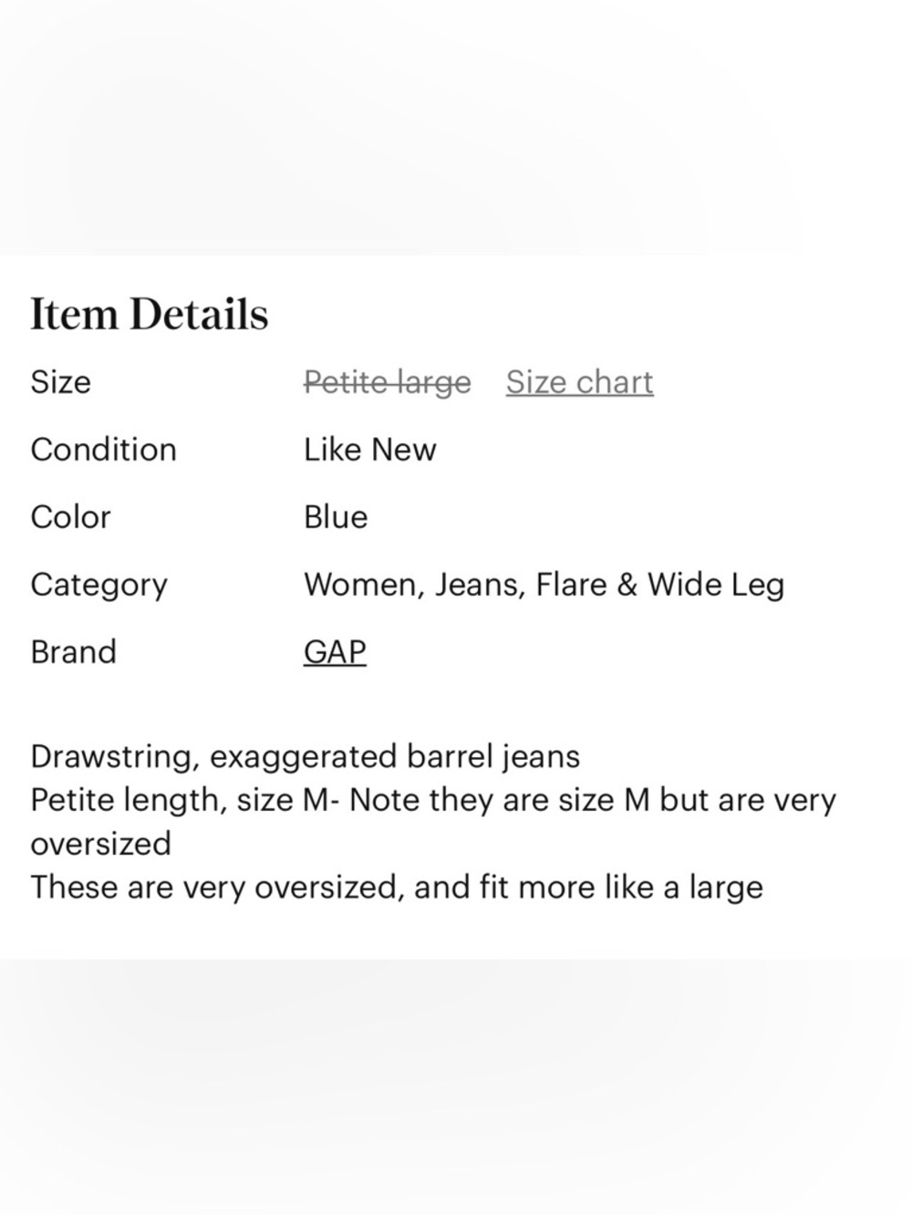 GAP mid rise ultra soft easy horseshoe jean barrel leg pant medium wash - Picture 6 of 7